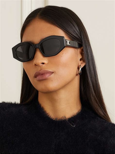 celine eyewear triomphe cat-eye tortoiseshell acetate sunglasses|CELINE EYEWEAR Triomphe cat.